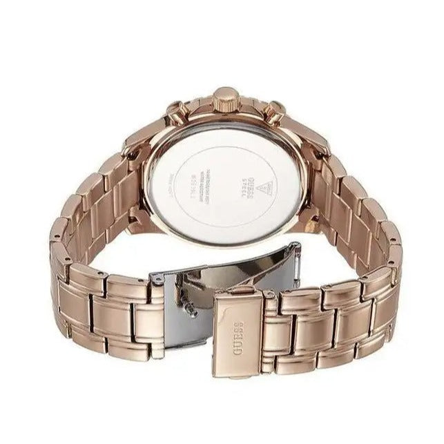 Guess Sunrise Quartz Rose Gold Dial Rose Gold Steel Strap Watch For Women - W0330L2