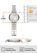 Emporio Armani Gianni T-Bar Quartz Silver Dial Silver Steel Strap Watch For Women - AR11445