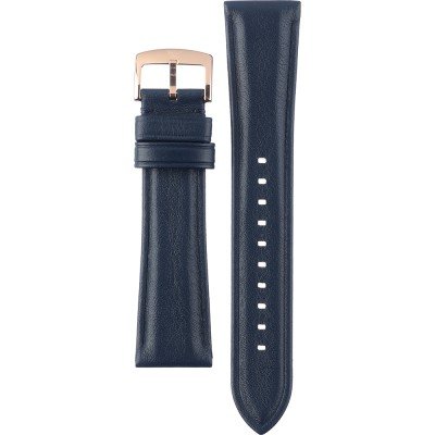 Emporio Armani Meccanico Automatic Blue Dial Blue Leather Strap Watch For Men - AR60050