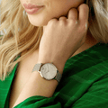 Emporio Armani Kappa Pink Dial Pink Mesh Bracelet Watch For Women - AR11129
