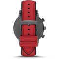 Emporio Armani Luigi Chronograph Black Dial Red Leather Strap Watch For Men - AR1971