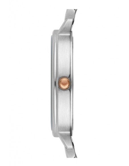 Emporio Armani Gianni T Bar Mother of Pearl Dial Two Tone Steel Strap Watch For Women - AR2508