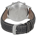 Emporio Armani Classic Chronograph Silver Dial Grey Leather Strap Watch For Men - AR1861