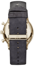 Emporio Armani Gianni Beige Dial Grey Leather Strap Watch For Men - AR0386