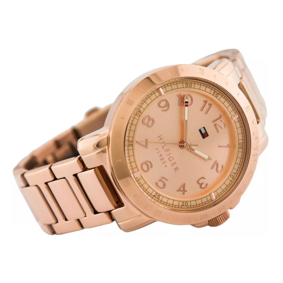Tommy Hilfiger Bella Rose Gold Dial Rose Gold Steel Strap Watch for Women - 1781396