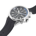 Hugo Boss Globetrotter Black Dial Black Silicone Strap Watch for Men - 1513820