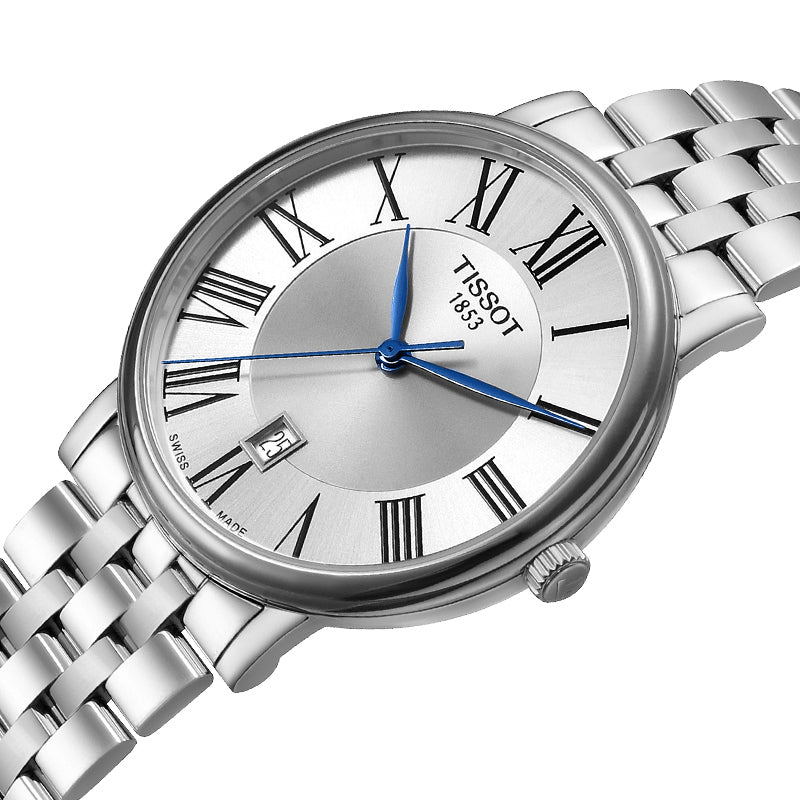 Tissot Carson Premium Silver Dial Silver Steel Strap Watch For Men - T122.410.11.033.00