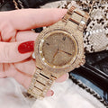 Michael Kors Camille Diamonds Gold Dial Gold Steel Strap Watch for Women - MK5720
