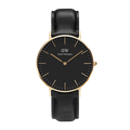 Daniel Wellington Classic Reading Black Dial Black Leather Strap Watch For Men - DW00100129