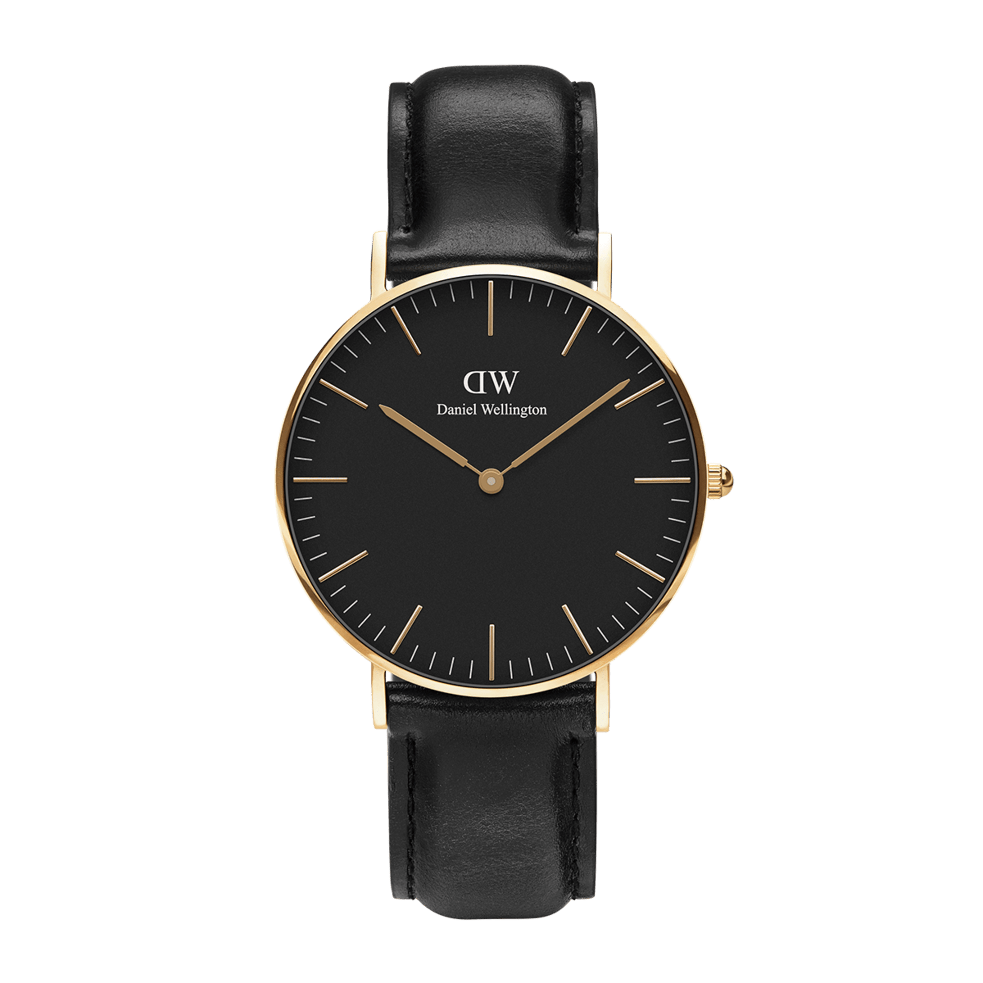 Daniel Wellington Classic Reading Black Dial Black Leather Strap Watch For Men - DW00100129
