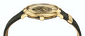 Versace V-Circle Manifesto Gold Dial Black Leather Strap Watch for Men - VBQ030017