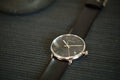 Calvin Klein High Noon Quartz Black Dial Black Leather Strap Watch for Men - K8M211C1