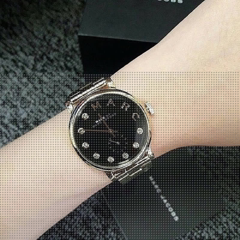 Marc Jacobs Blade Black Dial Silver Steel Strap Watch for Women - MBM8672