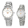 Emporio Armani Quartz White Dial Silver Steel Strap Watch For Men - AR90000
