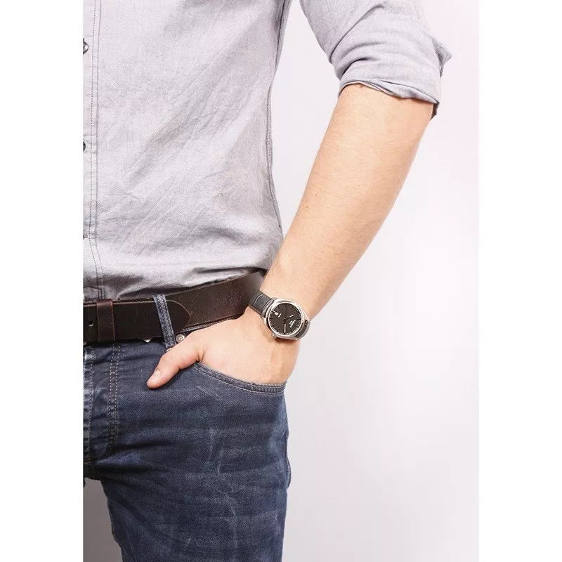 Tissot PR 100 Quartz Leather Strap Watch For Men - T101.410.16.441.00