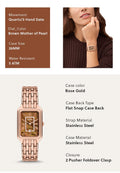 Fossil Raquel Three Hand Date Brown Dial Rose Gold Steel Strap Watch For Women - ES5323