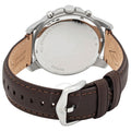 Fossil Grant Chronograph White Dial Brown Leather Strap Watch for Men - FS4735