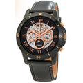 Fossil Grant Sport Automatic Skeleton Black Dial Black Leather Strap Watch for Men - ME3138