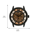 Fossil Townsman Automatic Skeleton Brown Dial Brown Leather Strap Watch for Men - ME3098