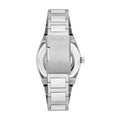 Fossil Everett Automatic Skeleton Blue Dial Silver Steel Strap Watch for Men - ME3220
