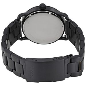 Fossil The Commuter Brown Dial Black Steel Strap Watch for Men - FS5277
