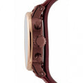 Fossil Original Boyfriend Sport Chronograph Maroon Dial Maroon Leather Strap Watch for Women - ES4114