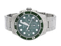 Fossil FB-03 Chronograph Green Dial Silver Steel Strap Watch for Men - FS5726