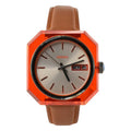 Fossil Candy White Dial Brown Leather Strap Watch for Women - ES3537
