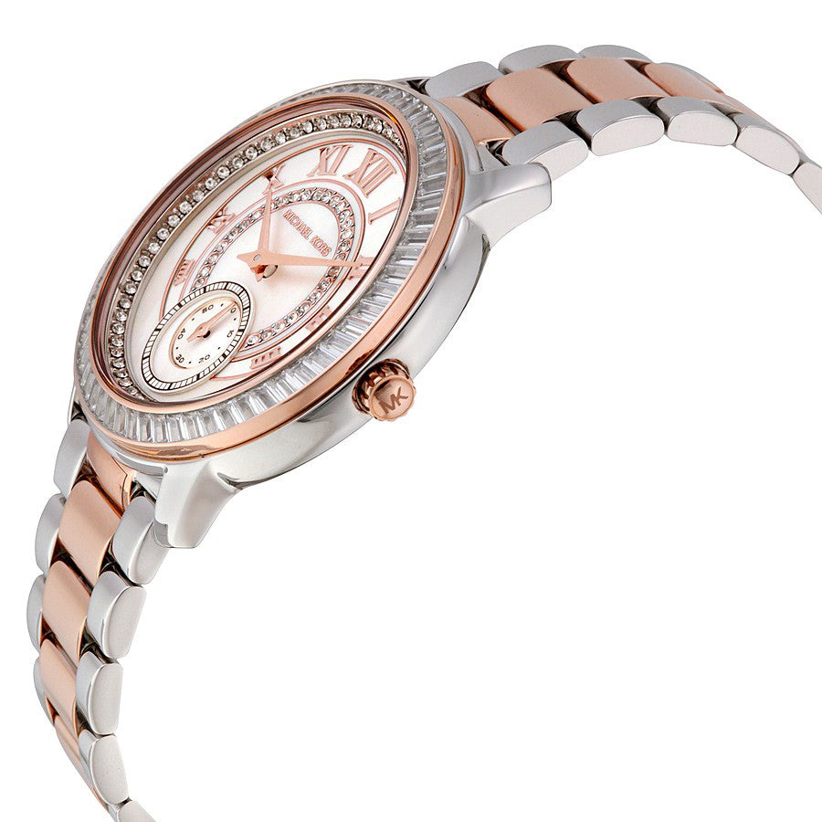 Michael Kors Madelyn Silver Dial Two Tone Steel Strap Watch for Women - MK6288