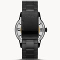 Fossil Townsman Automatic Skeleton Black Dial Black Steel Strap Watch for Men - ME3197