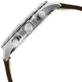 Fossil Forrester Chronograph White Dial Brown Leather Strap Watch for Men - FS5696