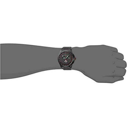 Gucci G-Timeless Chronograph Black Dial Black Steel Strap Watch For Men - YA126269