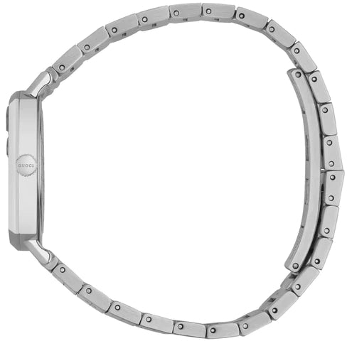 Gucci Grip Quartz Silver Dial Silver Steel Strap Watch For Men - YA157501