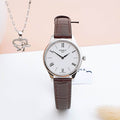 Tissot Tradition 5.5 Lady Silver Dial Brown Leather Strap Watch for Women - T063.009.16.018.00