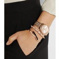 Michael Kors Lexington Gold Dial Gold Steel Strap Watch for Women - MK6473