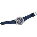 Emporio Armani Luigi Chronograph Blue Dial Black Leather Strap Watch For Men - AR60011