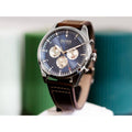 Hugo Boss Pioneer Chronograph Blue Dial Brown Leather Strap Watch For Men - 1513709