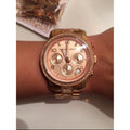 Michael Kors Runway Gold Dial Gold Steel Strap Watch for Women - MK5827