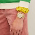 Gucci G Timeless Gold Dial Gold Steel Strap Unisex Watch - YA126461