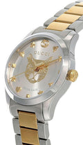 Gucci G Timeless Silver Dial Two Tone Steel Strap Watch For Women - YA126599