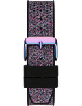 Guess Multifunction Analog Purple Dial Black Rubber Strap Watch For Women - GW0620L4