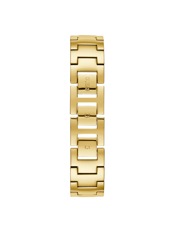 Guess Muse Crystals White Dial Rose Gold Steel Strap Watch For Women - W1008L2