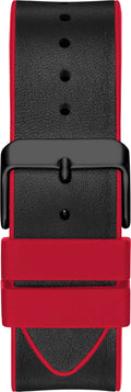 Guess Phoenix Multifunction Black Dial Black & Red Rubber Strap Watch for Men - GW0202G7