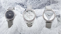 Guess Tri Glitz Quartz Silver Dial Silver Mesh Bracelet Watch For Women - W1142L1