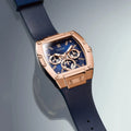 Guess Phoenix Multifunction Blue Dial Blue Rubber Strap Watch for Men - GW0202G4