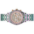 Guess Heiress Multifunction Diamonds Purple Dial Purple Steel Strap Watch for Women - GW0440L3
