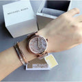 Michael Kors Skylar Rose Gold Dial Rose Gold Steel Strap Watch for Women - MK5868