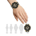 Guess Navigator Chronograph Black Dial Black Rubber Strap Watch for Men - GW0264G3