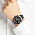 Hugo Boss Ikon Black Dial Silver Steel Strap Watch for Men - 1512965