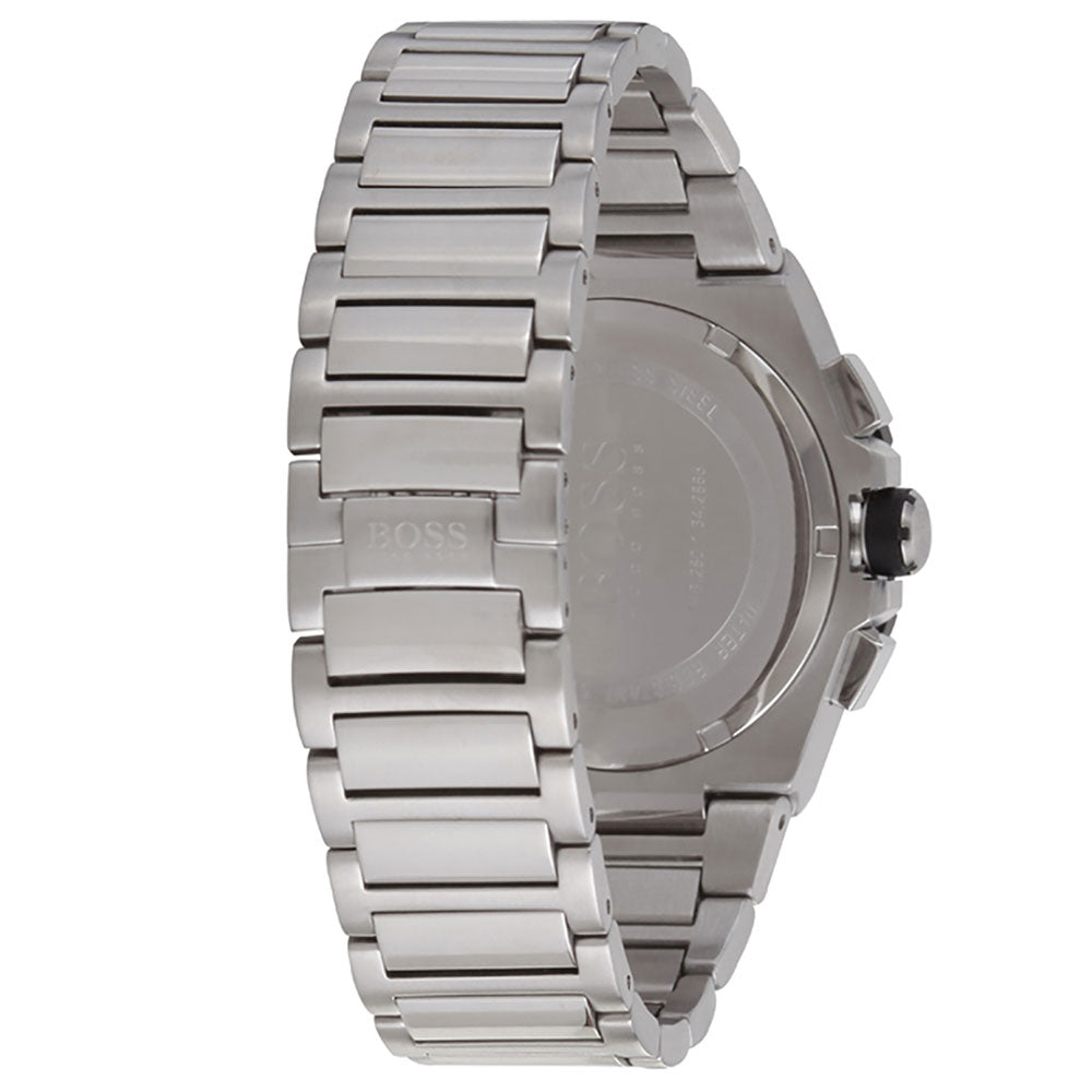 Hugo Boss Supernova Chronograph Black Dial Silver Steel Strap Watch for Men - 1513359